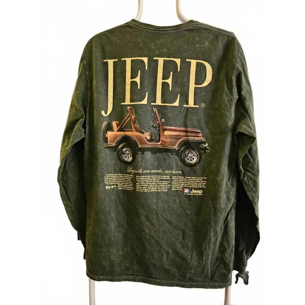 Jeep - green washed look long sleeve t-shirt - Men's XL full back design - NWOT - Picture 2 of 4
